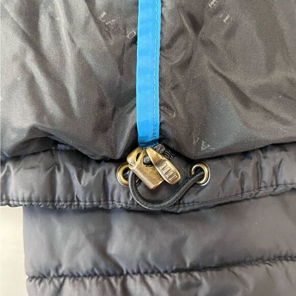 Lands' End | Women’s Black Puffer Jacket Blue Zip Up Pockets Medium(10-12) - Picture 7 of 7